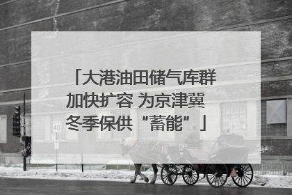 大港油田储气库群加快扩容 为京津冀冬季保供“蓄能”