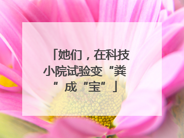 她们，在科技小院试验变“粪”成“宝”