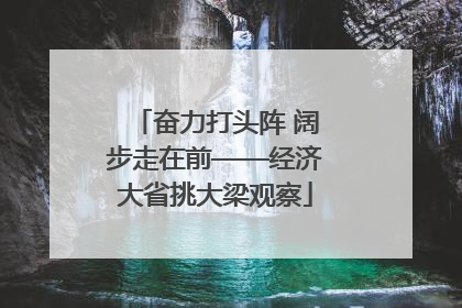奋力打头阵 阔步走在前——经济大省挑大梁观察