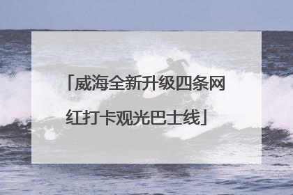 威海全新升级四条网红打卡观光巴士线