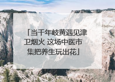 当千年岐黄遇见津卫烟火 这场中医市集把养生玩出花