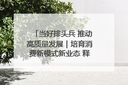 当好排头兵 推动高质量发展｜培育消费新模式新业态 释放经济增长新动能
