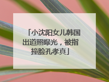 小沈阳女儿韩国出道照曝光，被指撞脸孔孝真