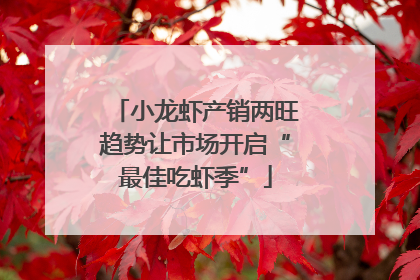 小龙虾产销两旺趋势让市场开启“最佳吃虾季”