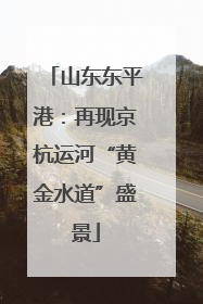 山东东平港：再现京杭运河“黄金水道”盛景