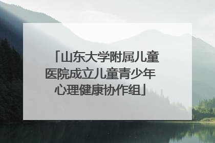 山东大学附属儿童医院成立儿童青少年心理健康协作组