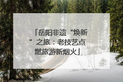 岳阳非遗“焕新”之旅：老技艺点燃旅游新烟火