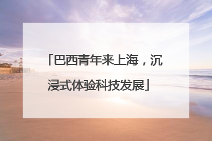 巴西青年来上海，沉浸式体验科技发展