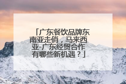 广东餐饮品牌东南亚走俏，马来西亚-广东经贸合作有哪些新机遇？