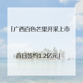 广西百色芒果开采上市 首日签约1.2亿元