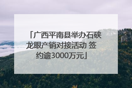 广西平南县举办石硖龙眼产销对接活动 签约逾3000万元
