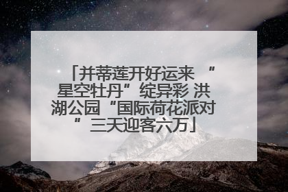 并蒂莲开好运来 “星空牡丹”绽异彩 洪湖公园“国际荷花派对”三天迎客六万