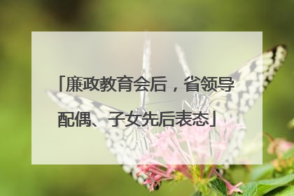 廉政教育会后，省领导配偶、子女先后表态