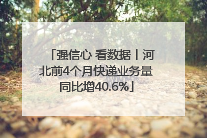 强信心 看数据丨河北前4个月快递业务量同比增40.6%