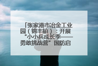 张家港市冶金工业园（锦丰镇）：开展“小小兵成长季——勇敢挑战营”国防启蒙教育活动
