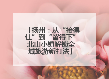 扬州：从“接得住”到“留得下” 北山小镇解锁全域旅游新打法