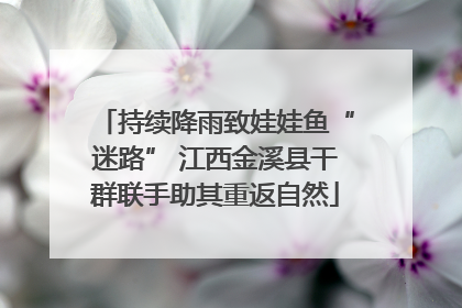 持续降雨致娃娃鱼“迷路” 江西金溪县干群联手助其重返自然