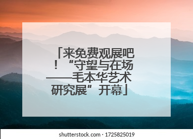 来免费观展吧！“守望与在场——毛本华艺术研究展”开幕