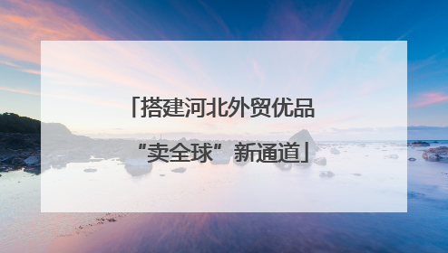 搭建河北外贸优品“卖全球”新通道