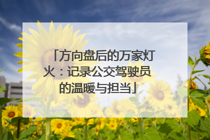 方向盘后的万家灯火：记录公交驾驶员的温暖与担当