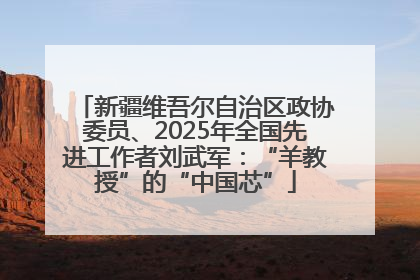 新疆维吾尔自治区政协委员、2025年全国先进工作者刘武军：“羊教授”的“中国芯”