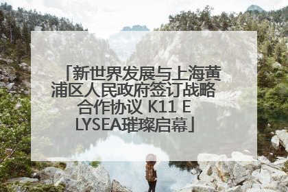 新世界发展与上海黄浦区人民政府签订战略合作协议 K11 ELYSEA璀璨启幕