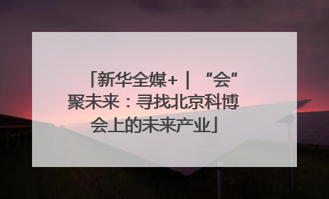 新华全媒+｜“会”聚未来：寻找北京科博会上的未来产业