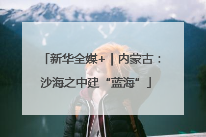 新华全媒+｜内蒙古：沙海之中建“蓝海”