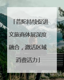 普陀持续促进文旅商体展深度融合，激活区域消费活力