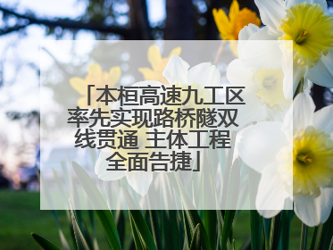 本桓高速九工区率先实现路桥隧双线贯通 主体工程全面告捷