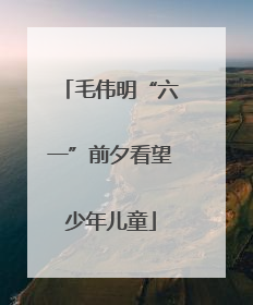 毛伟明“六一”前夕看望少年儿童