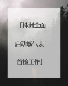 株洲全面启动燃气表首检工作