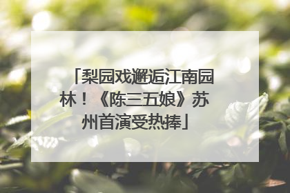 梨园戏邂逅江南园林！《陈三五娘》苏州首演受热捧