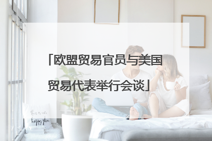欧盟贸易官员与美国贸易代表举行会谈