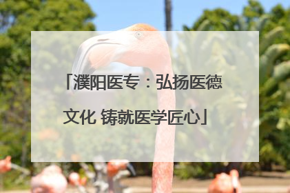 濮阳医专：弘扬医德文化 铸就医学匠心