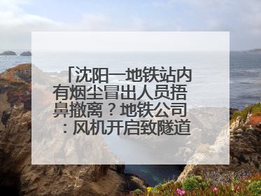沈阳一地铁站内有烟尘冒出人员捂鼻撤离？地铁公司：风机开启致隧道灰尘飘散至站内