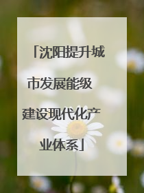 沈阳提升城市发展能级 建设现代化产业体系