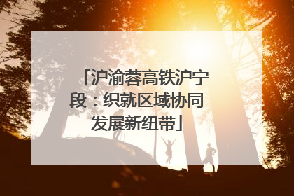 沪渝蓉高铁沪宁段：织就区域协同发展新纽带