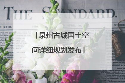 泉州古城国土空间详细规划发布
