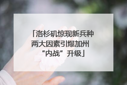 洛杉矶惊现新兵种 两大因素引爆加州“内战”升级
