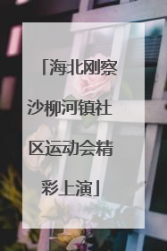 海北刚察沙柳河镇社区运动会精彩上演