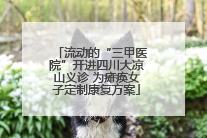 流动的“三甲医院”开进四川大凉山义诊 为瘫痪女子定制康复方案