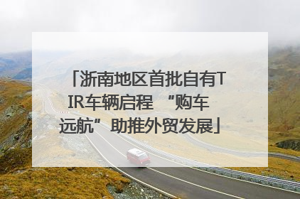 浙南地区首批自有TIR车辆启程 “购车远航”助推外贸发展