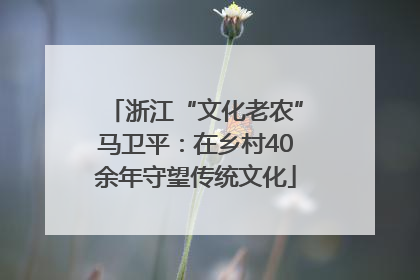 浙江“文化老农”马卫平：在乡村40余年守望传统文化