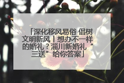深化移风易俗 倡树文明新风丨想办不一样的婚礼？淄川新婚礼“三送”给你答案