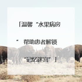 温馨“水果病房” 帮助患者解锁“记忆迷宫”