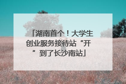 湖南首个！大学生创业服务接待站“开”到了长沙南站