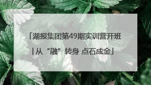 湖报集团第49期实训营开班│从“融”转身 点石成金