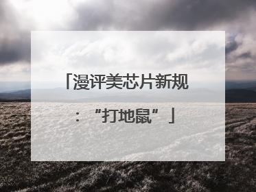 漫评美芯片新规：“打地鼠”