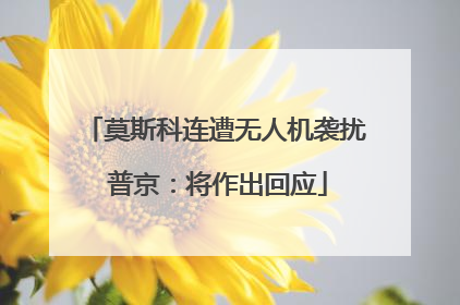 莫斯科连遭无人机袭扰 普京：将作出回应